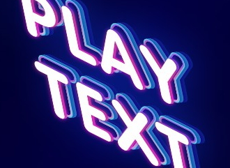 Шрифт с эффектом game play надписи